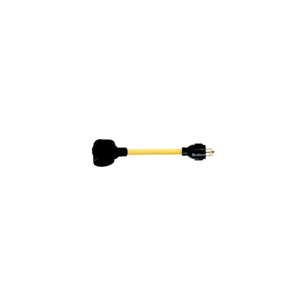 Marinco ParkPower Weekender RV Generator Adapter Cord, 30A/125V Locking Male to 30A/125V Female 3030GPA - main
